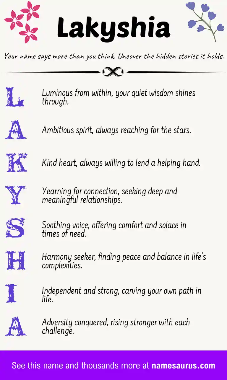 Acrostic poem about Lakyshia.