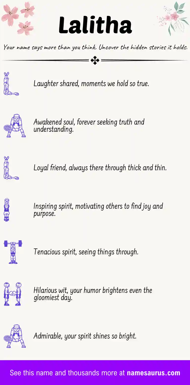 Acrostic poem about Lalitha.
