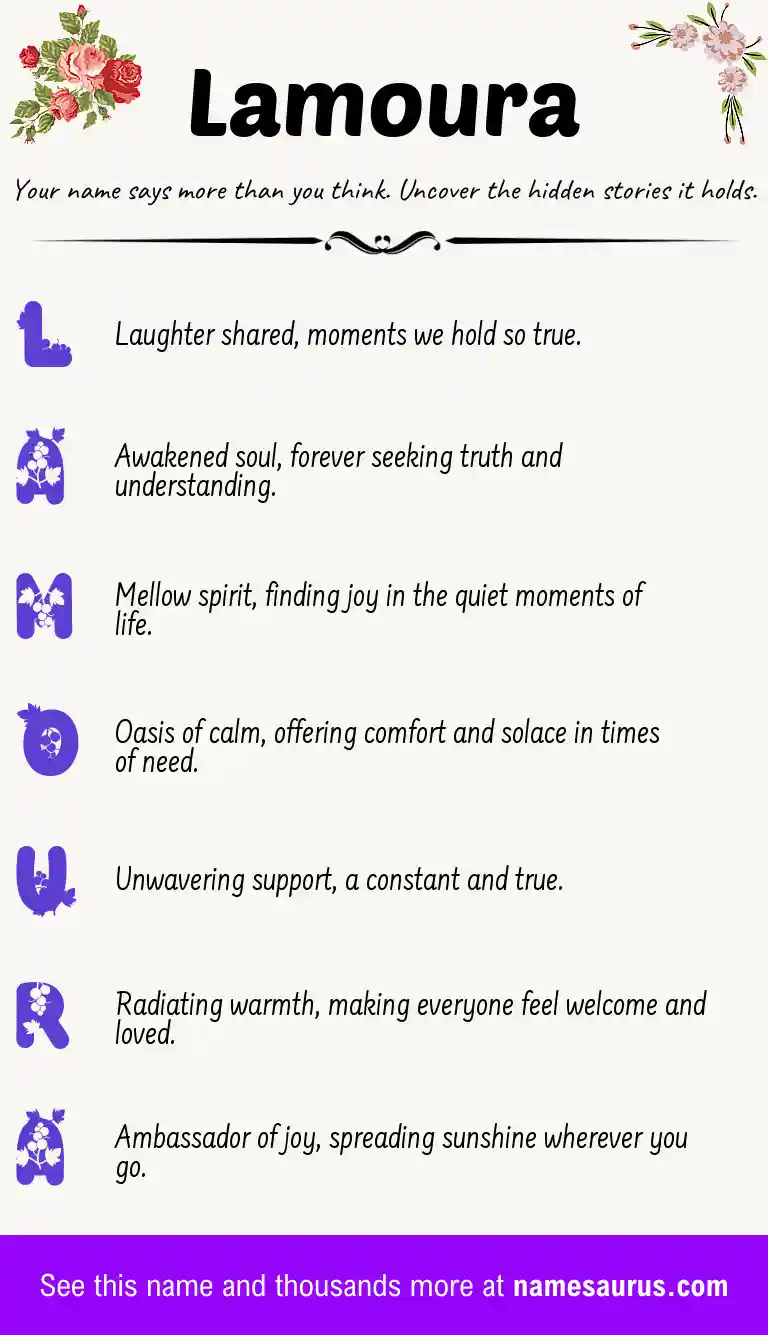 Acrostic poem about Lamoura.