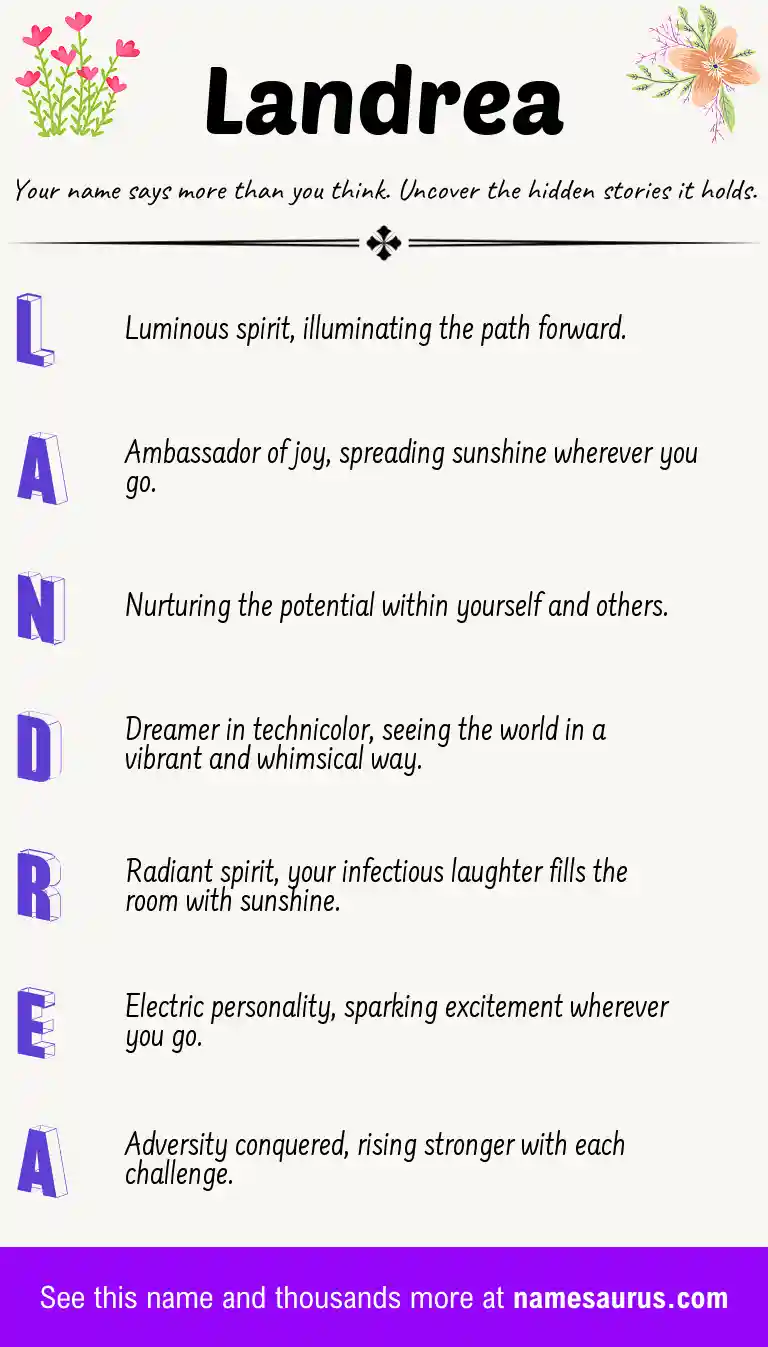 Acrostic poem about Landrea.