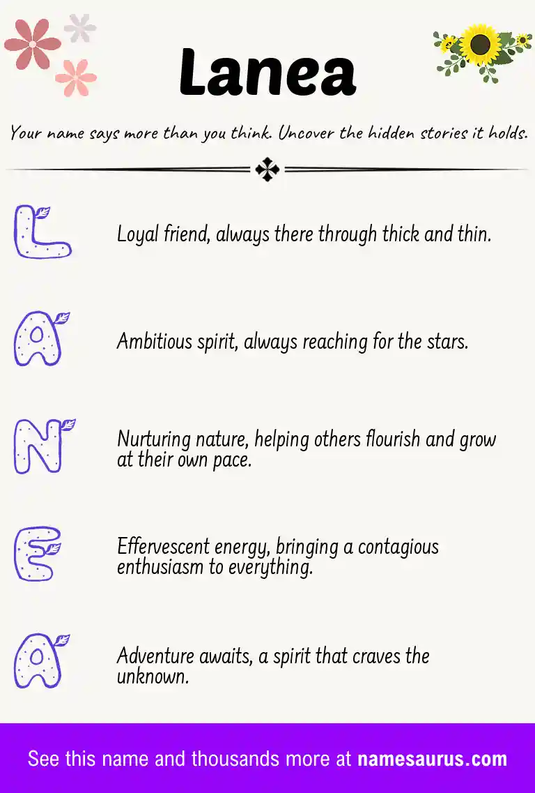 Acrostic poem about Lanea.