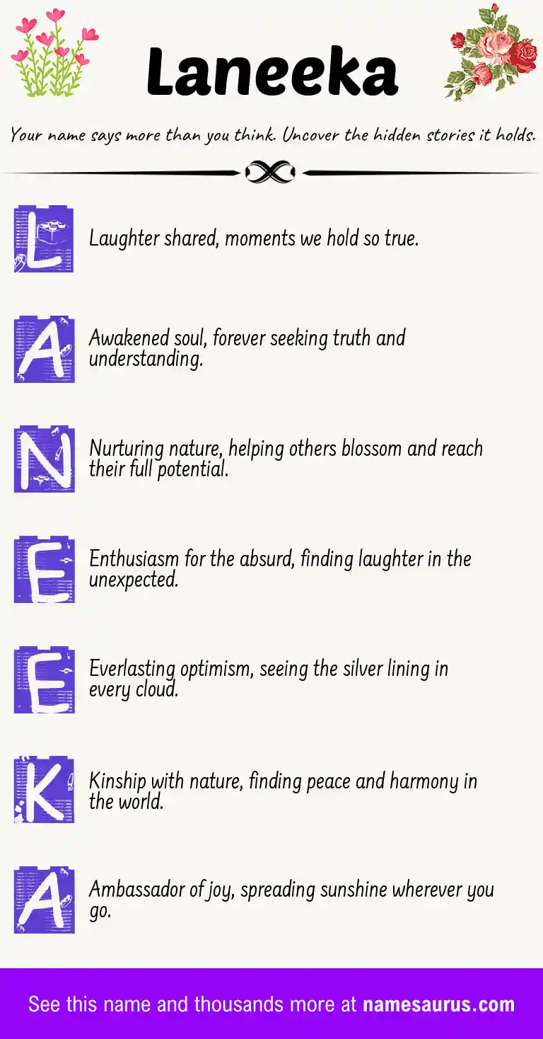 Acrostic poem about Laneeka.