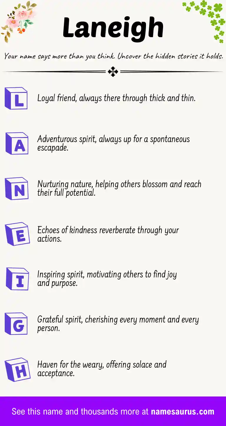 Acrostic poem about Laneigh.