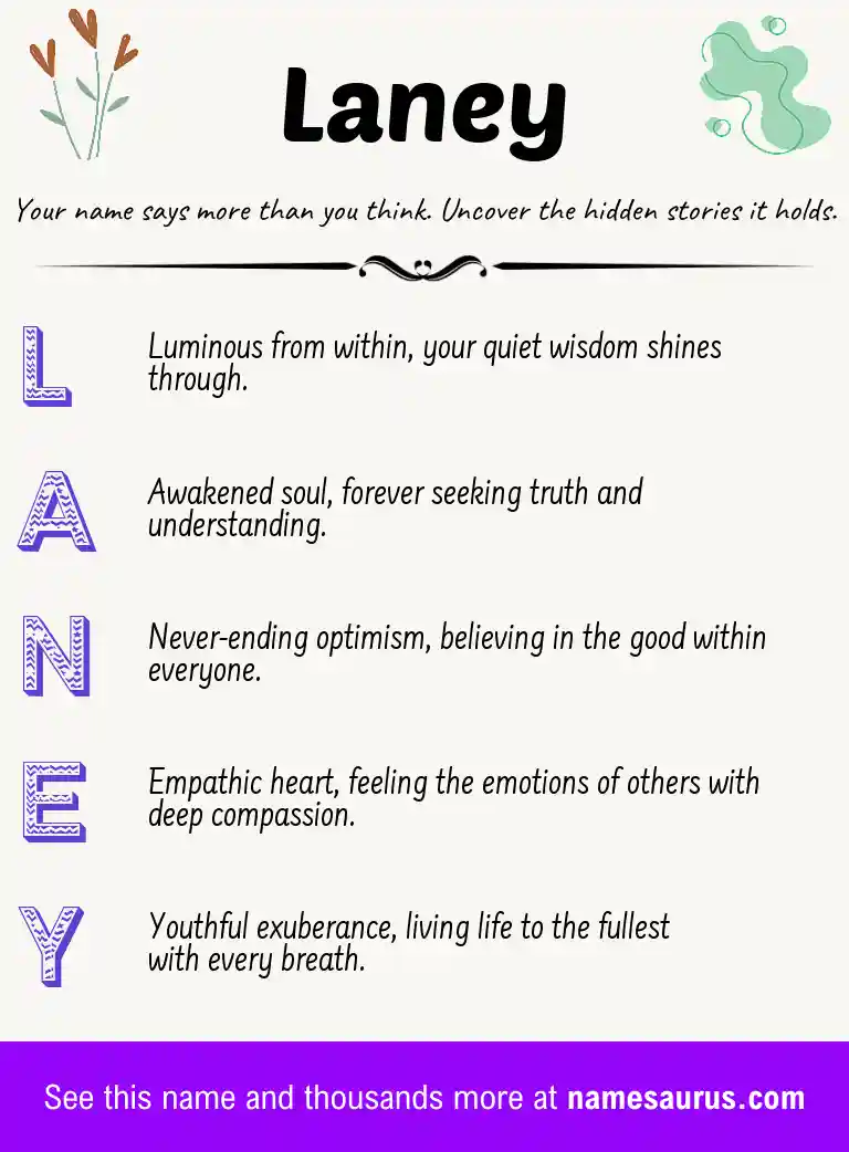 Acrostic poem about Laney.
