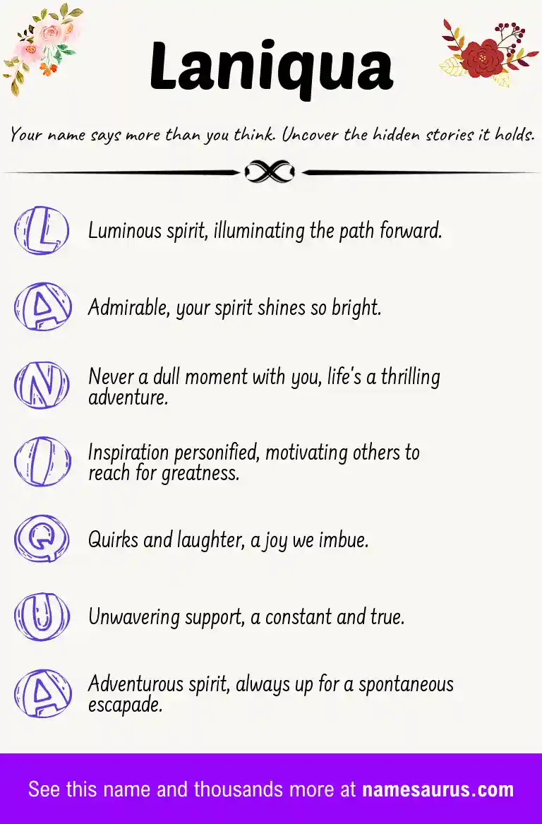 Acrostic poem about Laniqua.