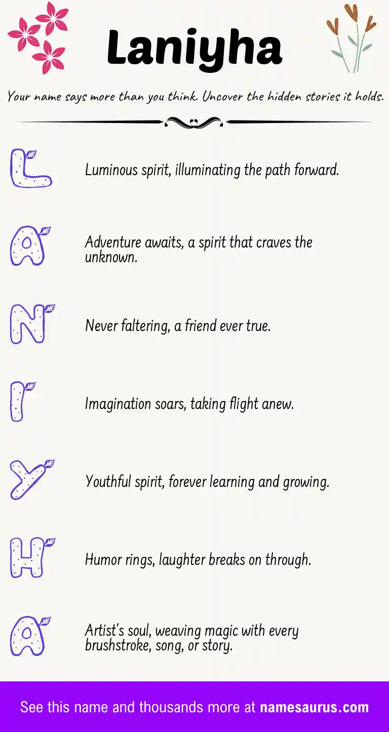 Acrostic poem about Laniyha.