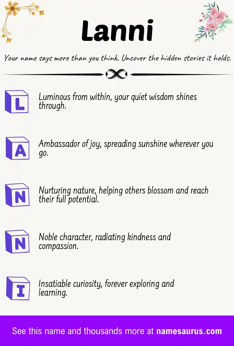 Acrostic poem about Lanni.
