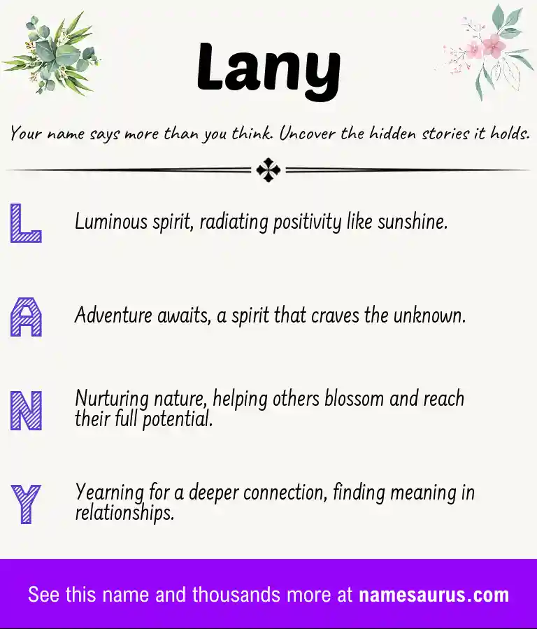 Acrostic poem about Lany.