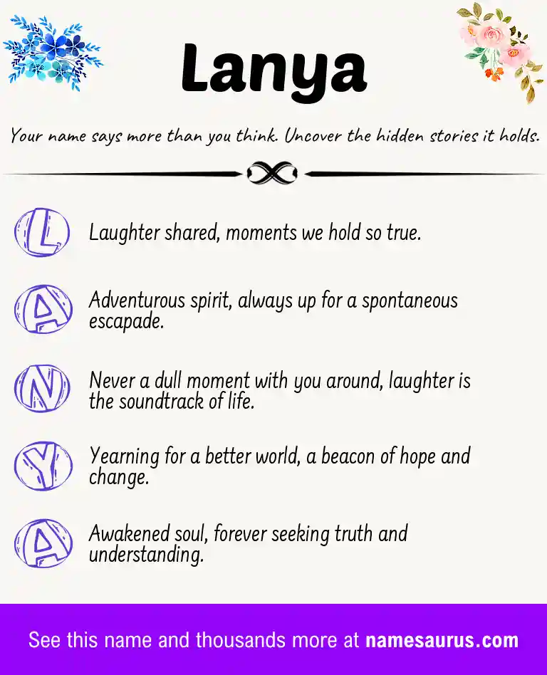 Acrostic poem about Lanya.