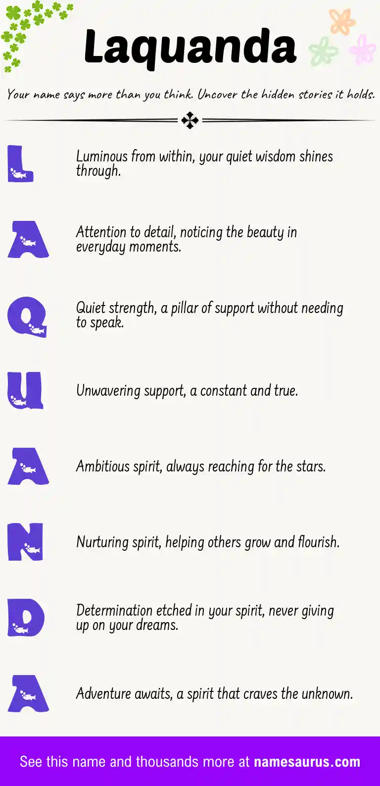 Acrostic poem about Laquanda.