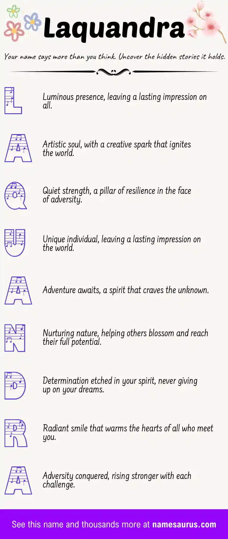 Acrostic poem about Laquandra.