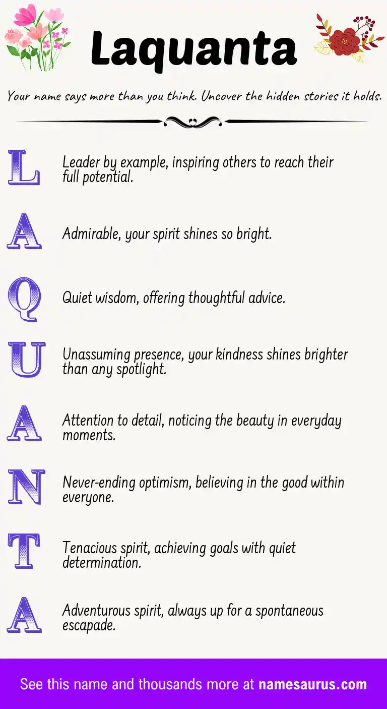 Acrostic poem about Laquanta.