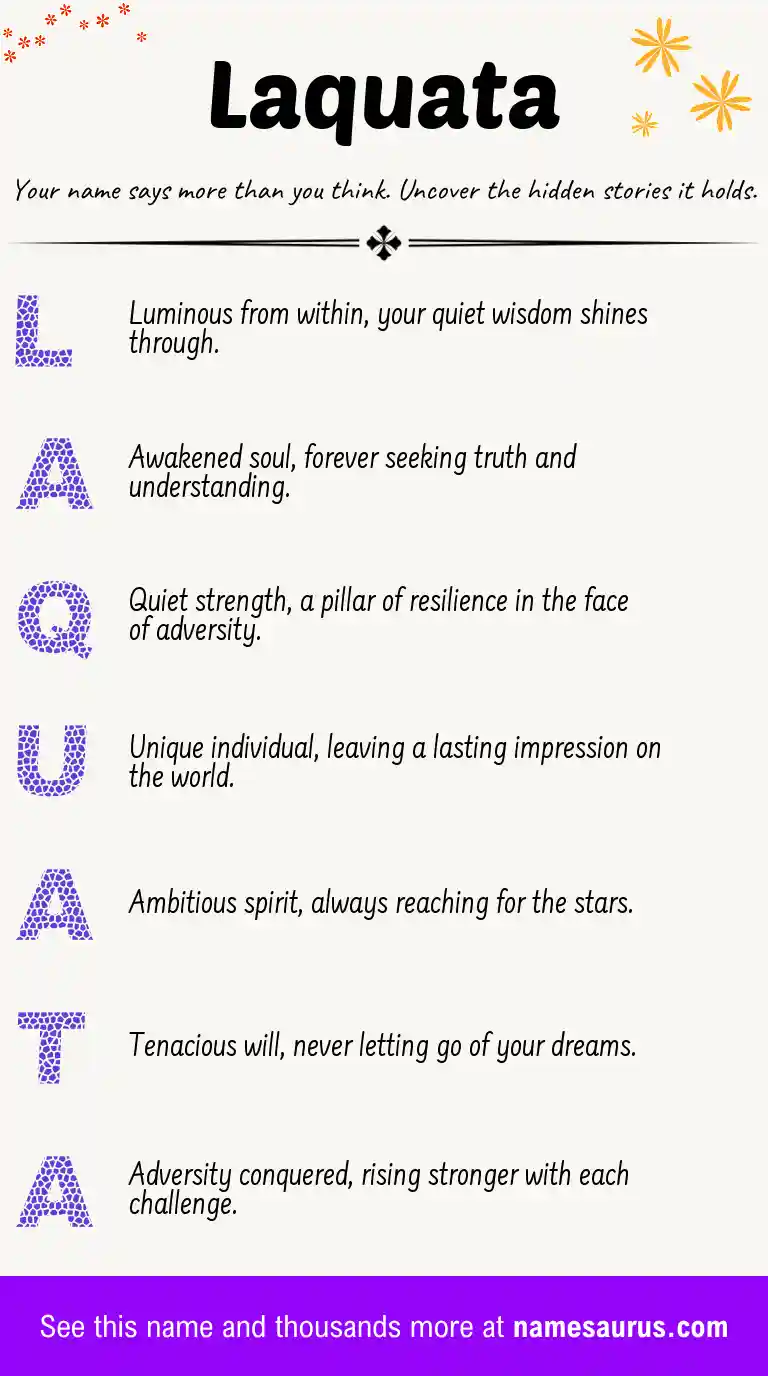 Acrostic poem about Laquata.