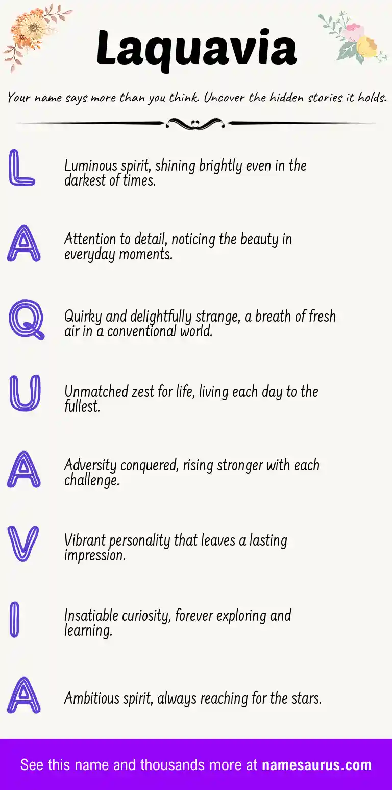 Acrostic poem about Laquavia.