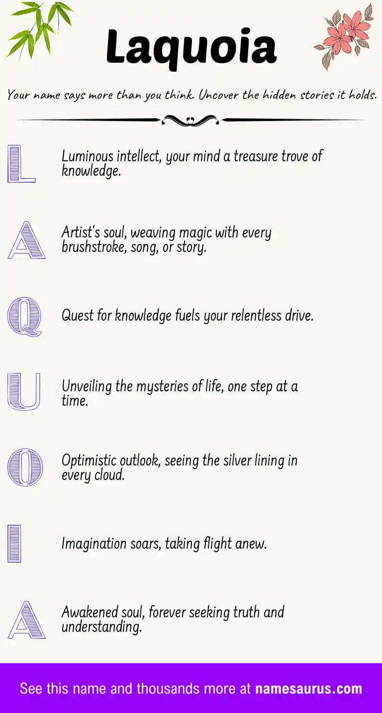 Acrostic poem about Laquoia.