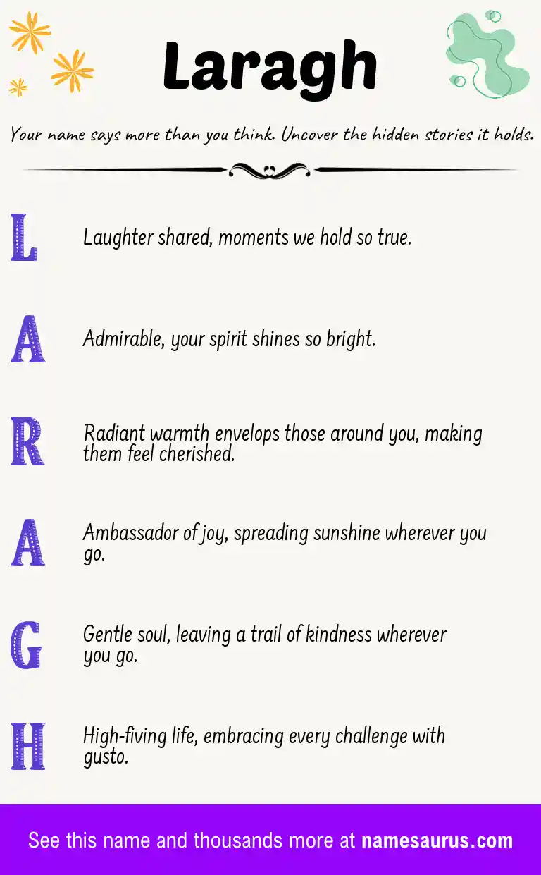 Acrostic poem about Laragh.