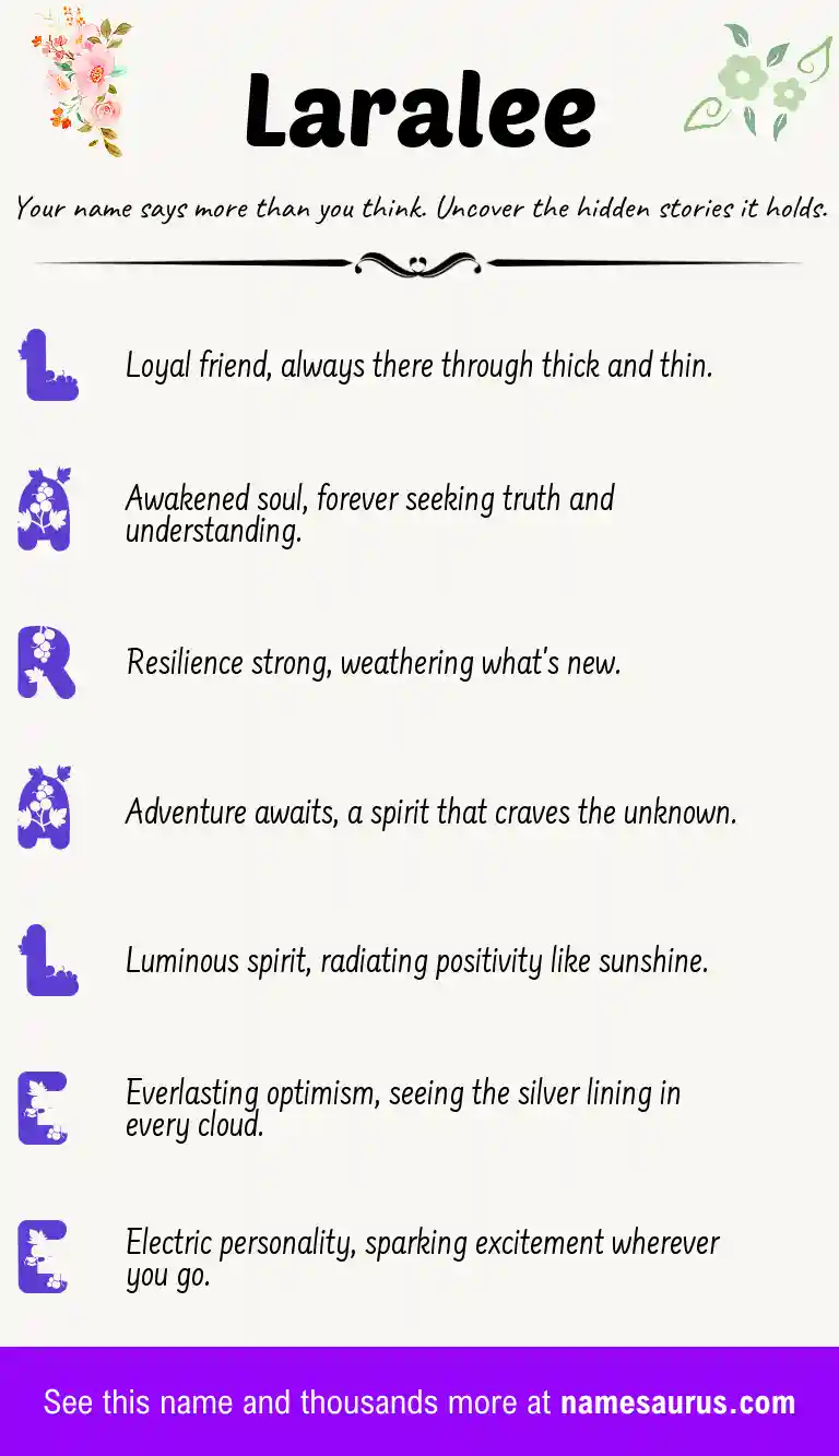 Acrostic poem about Laralee.