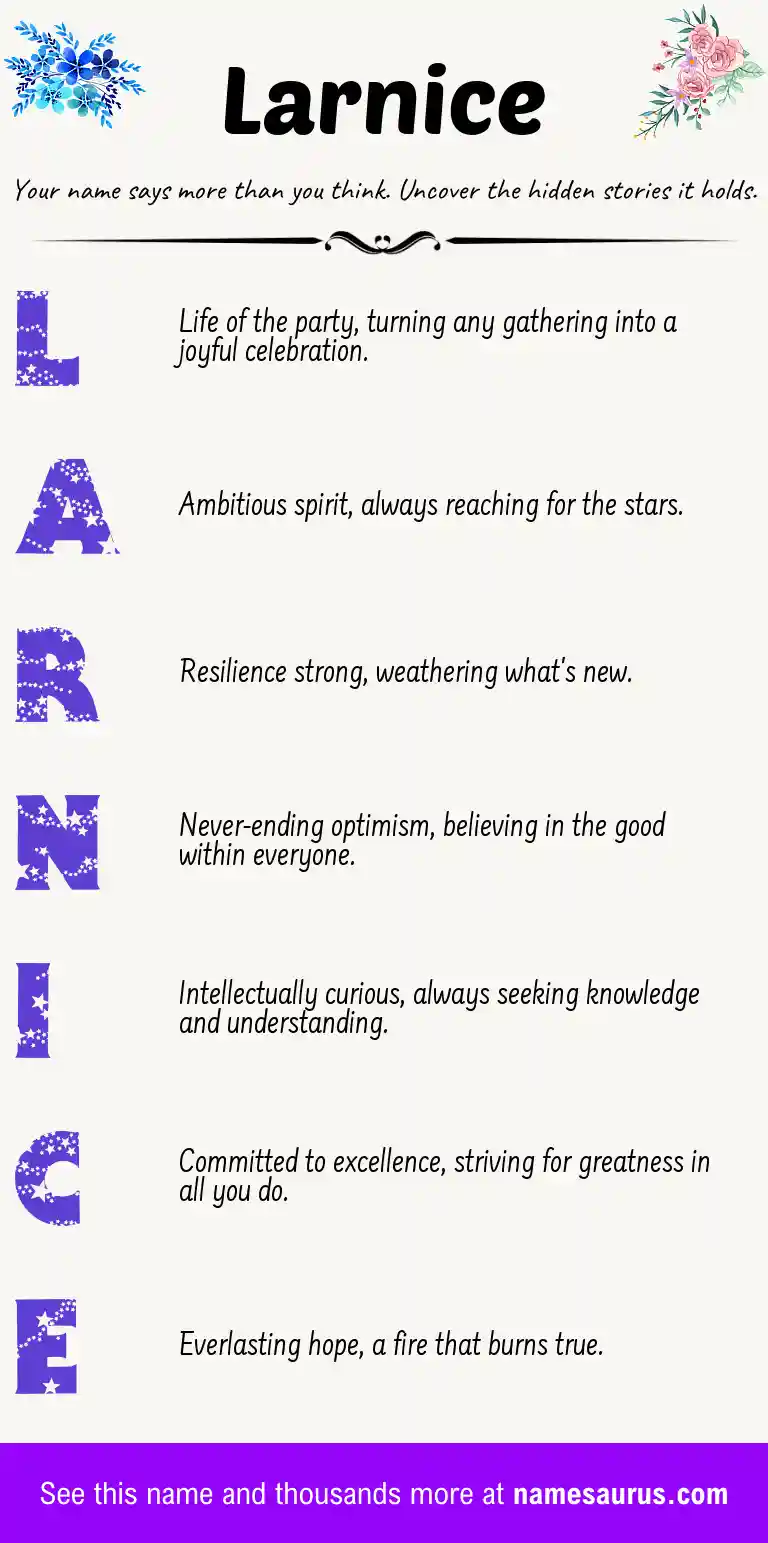 Acrostic poem about Larnice.