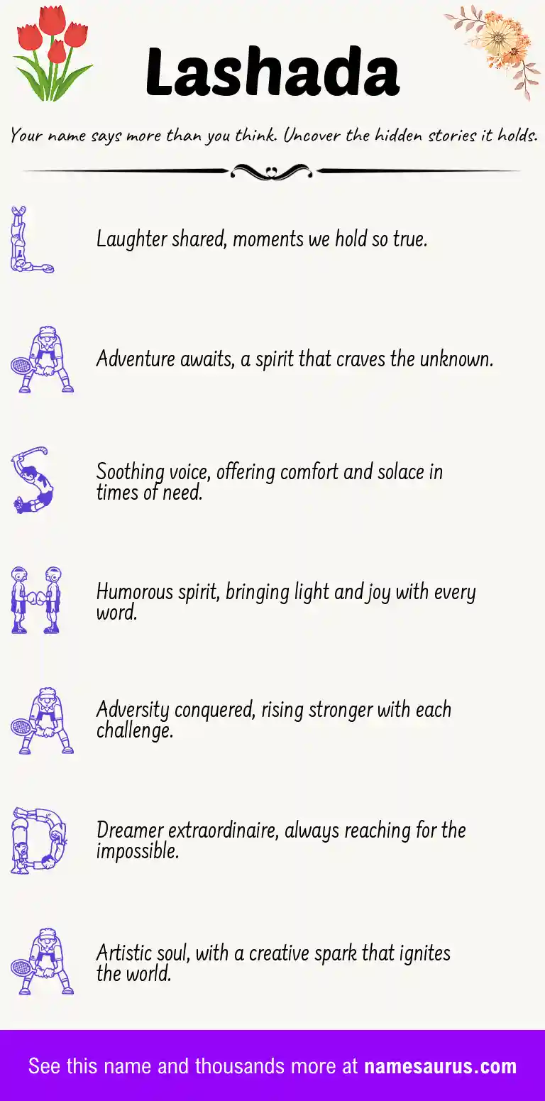 Acrostic poem about Lashada.