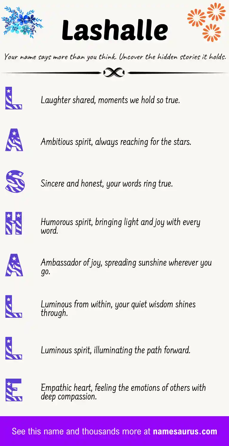 Acrostic poem about Lashalle.