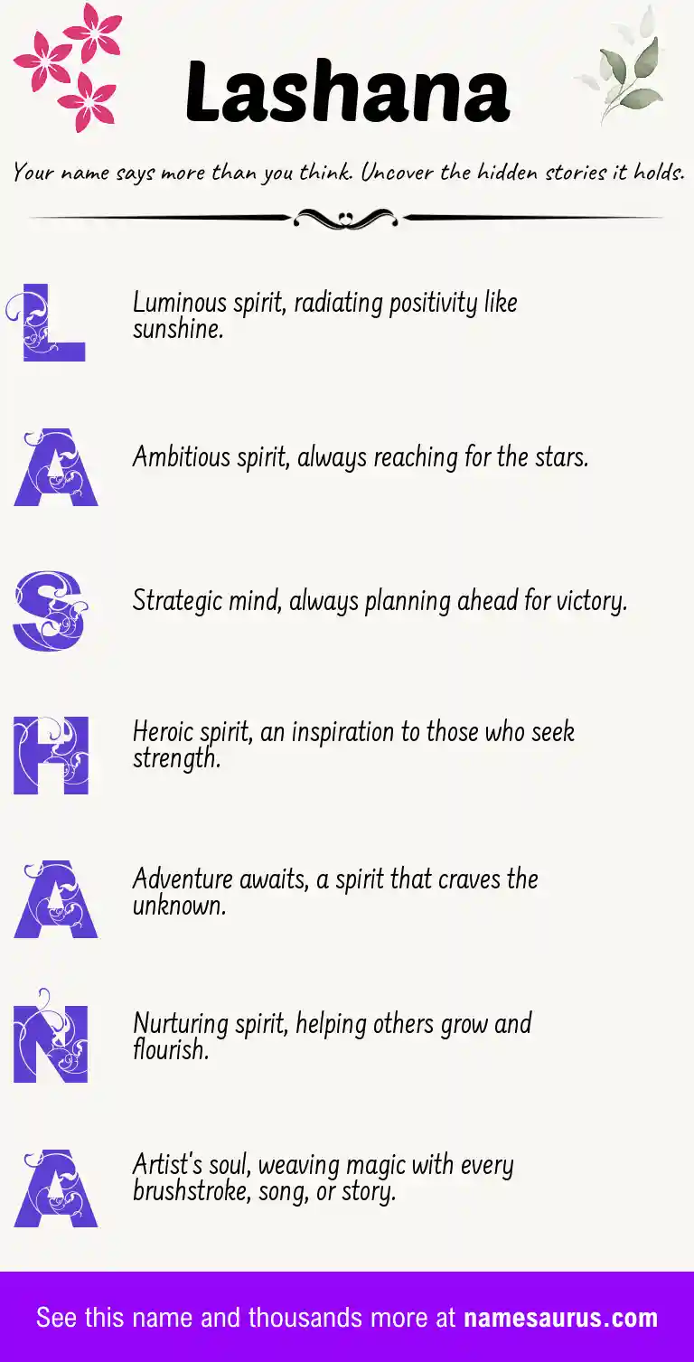 Acrostic poem about Lashana.
