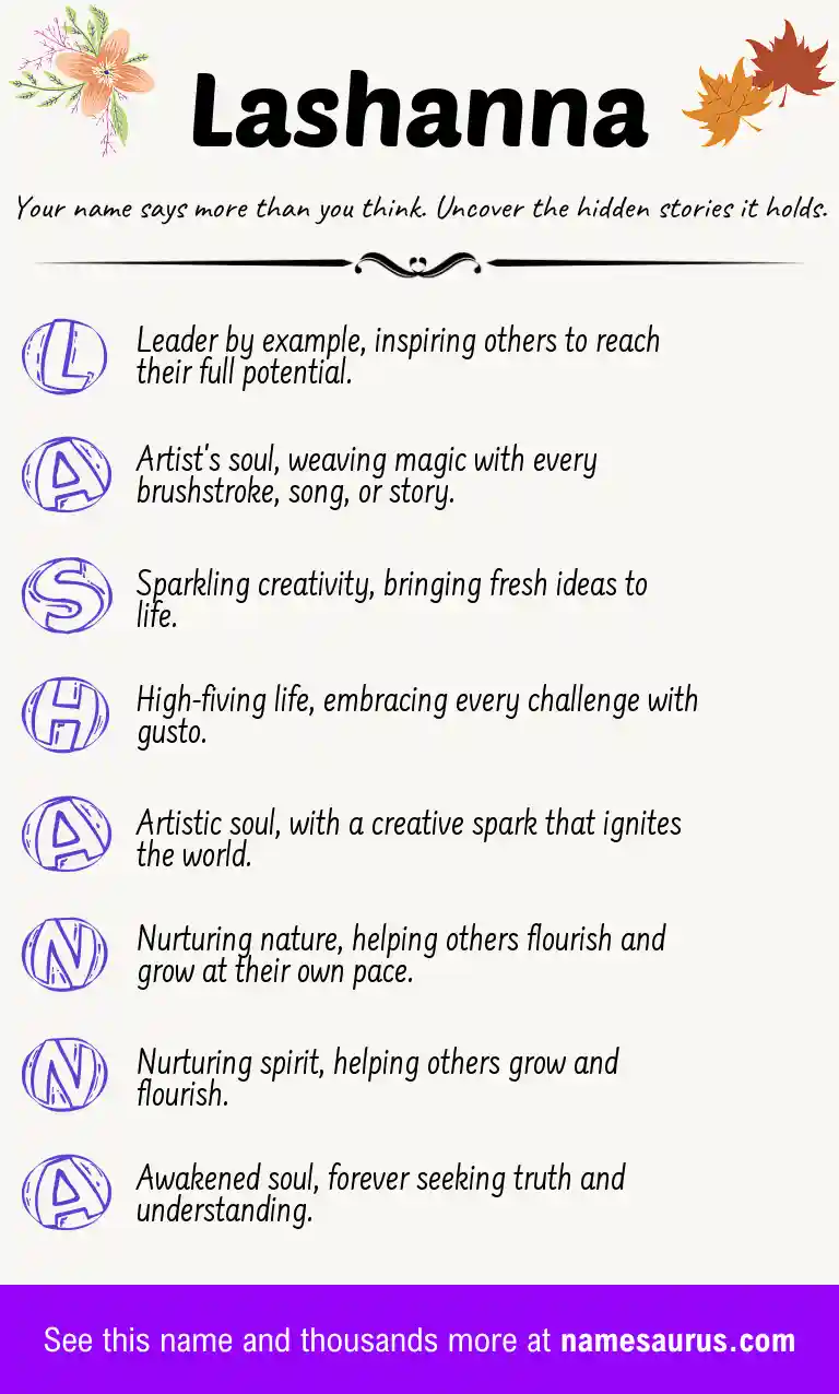 Acrostic poem about Lashanna.