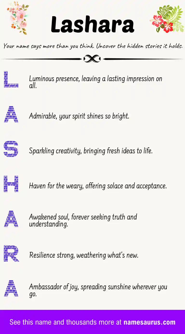 Acrostic poem about Lashara.