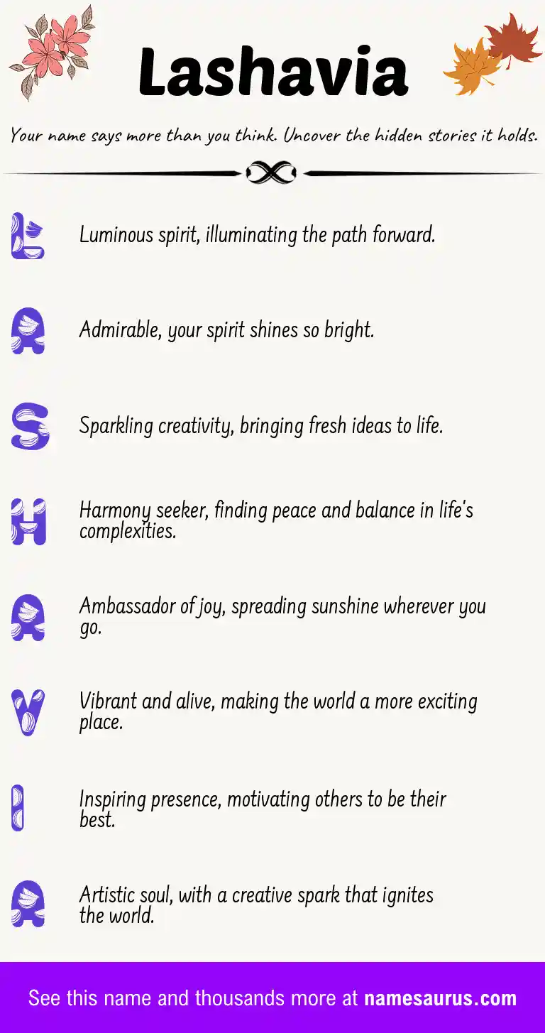 Acrostic poem about Lashavia.