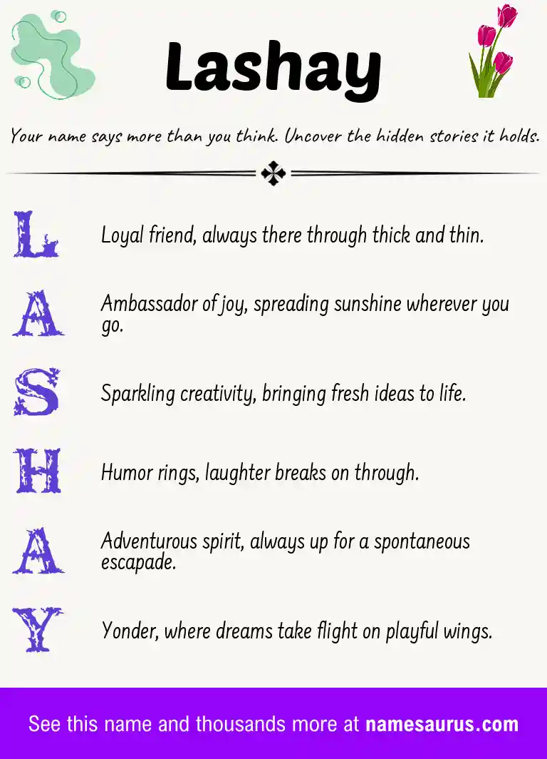 Acrostic poem about Lashay.