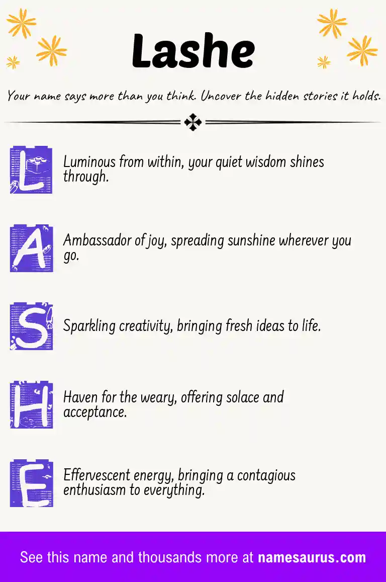 Acrostic poem about Lashe.