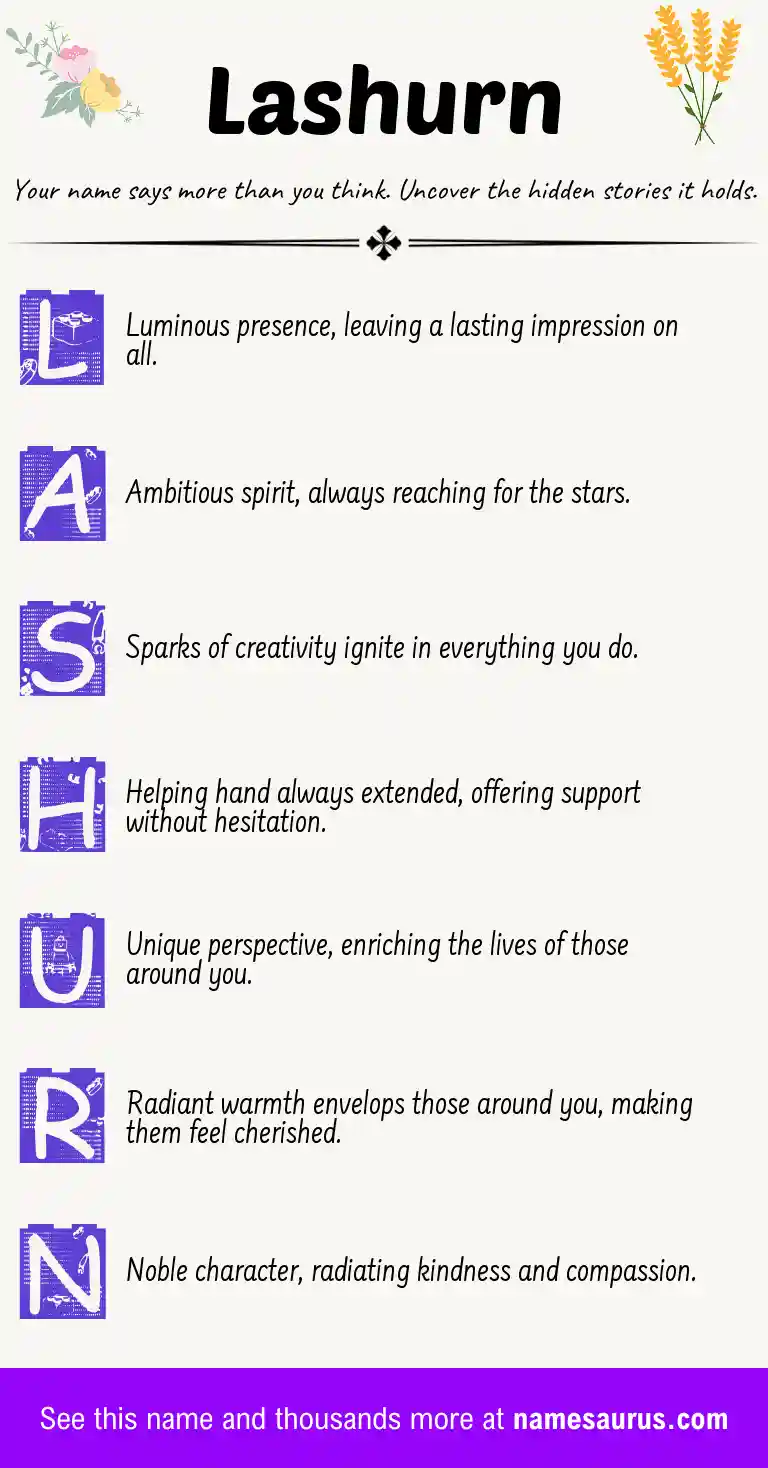 Acrostic poem about Lashurn.