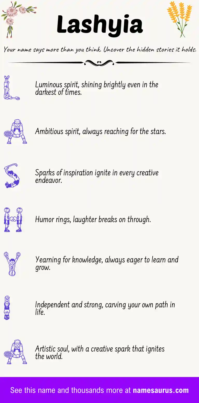 Acrostic poem about Lashyia.