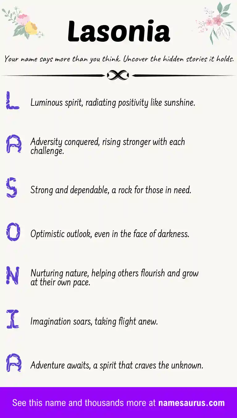 Acrostic poem about Lasonia.