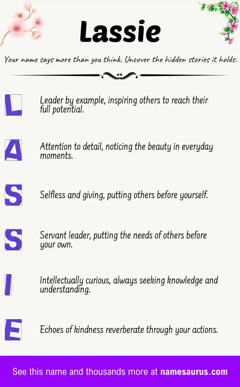 Acrostic poem about Lassie.