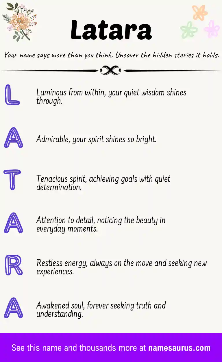 Acrostic poem about Latara.