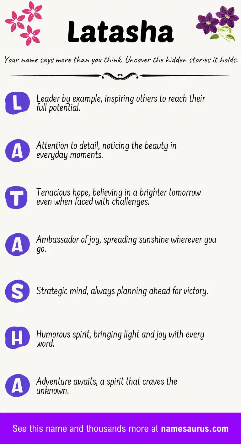 Acrostic poem about Latasha.