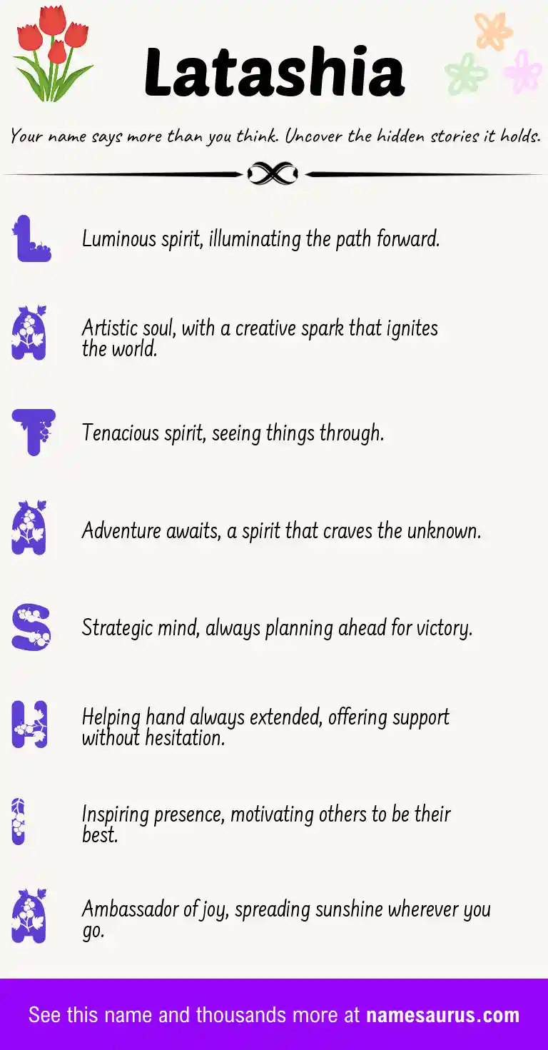 Acrostic poem about Latashia.