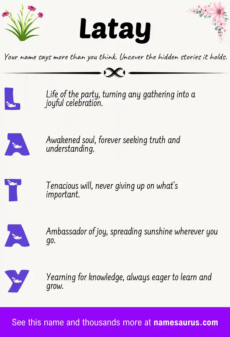 Acrostic poem about Latay.