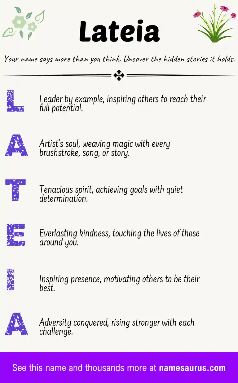 Acrostic poem about Lateia.
