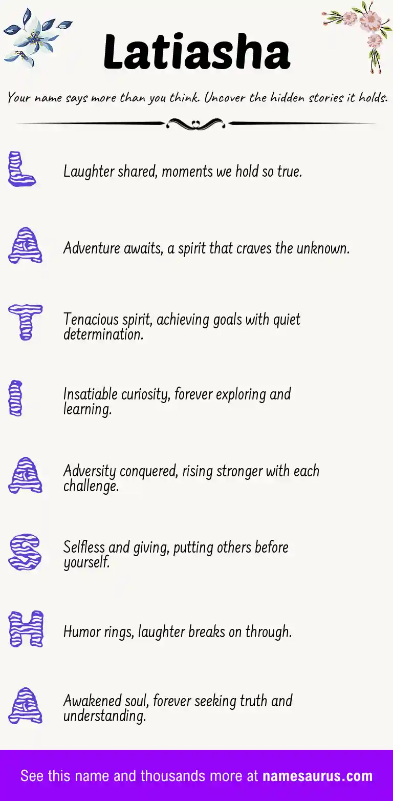 Acrostic poem about Latiasha.