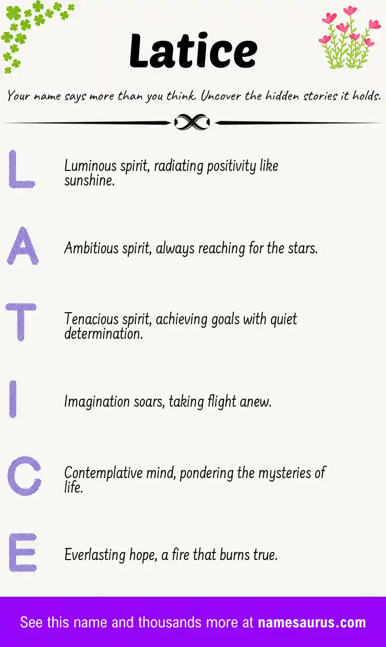 Acrostic poem about Latice.