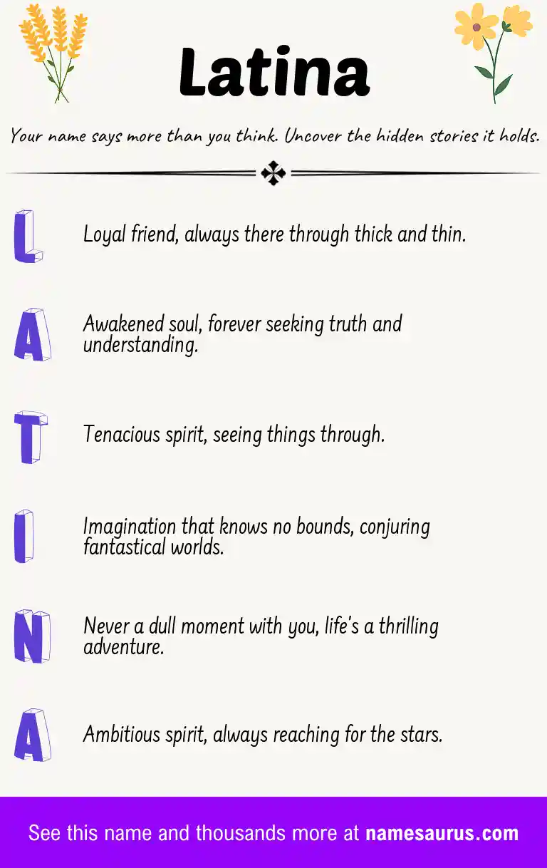 Acrostic poem about Latina.