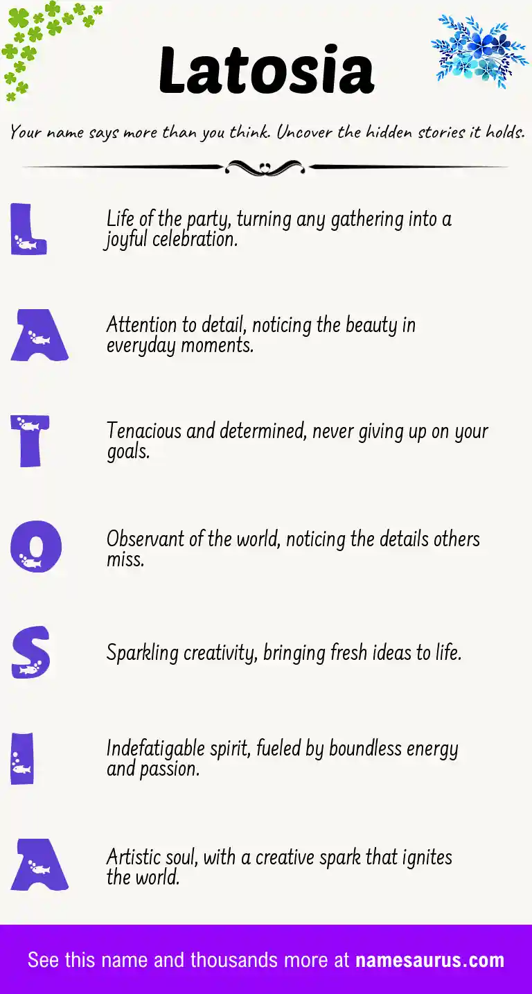 Acrostic poem about Latosia.
