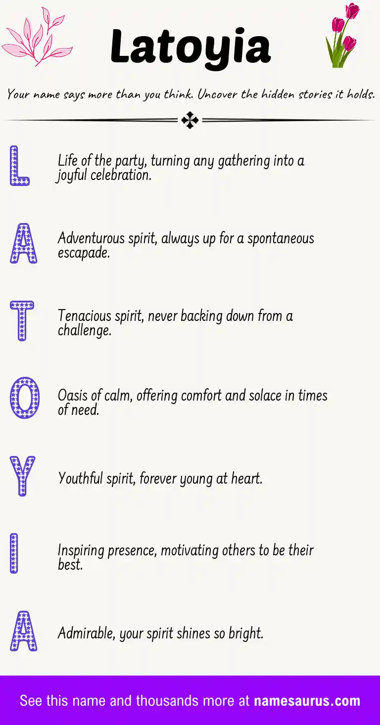 Acrostic poem about Latoyia.