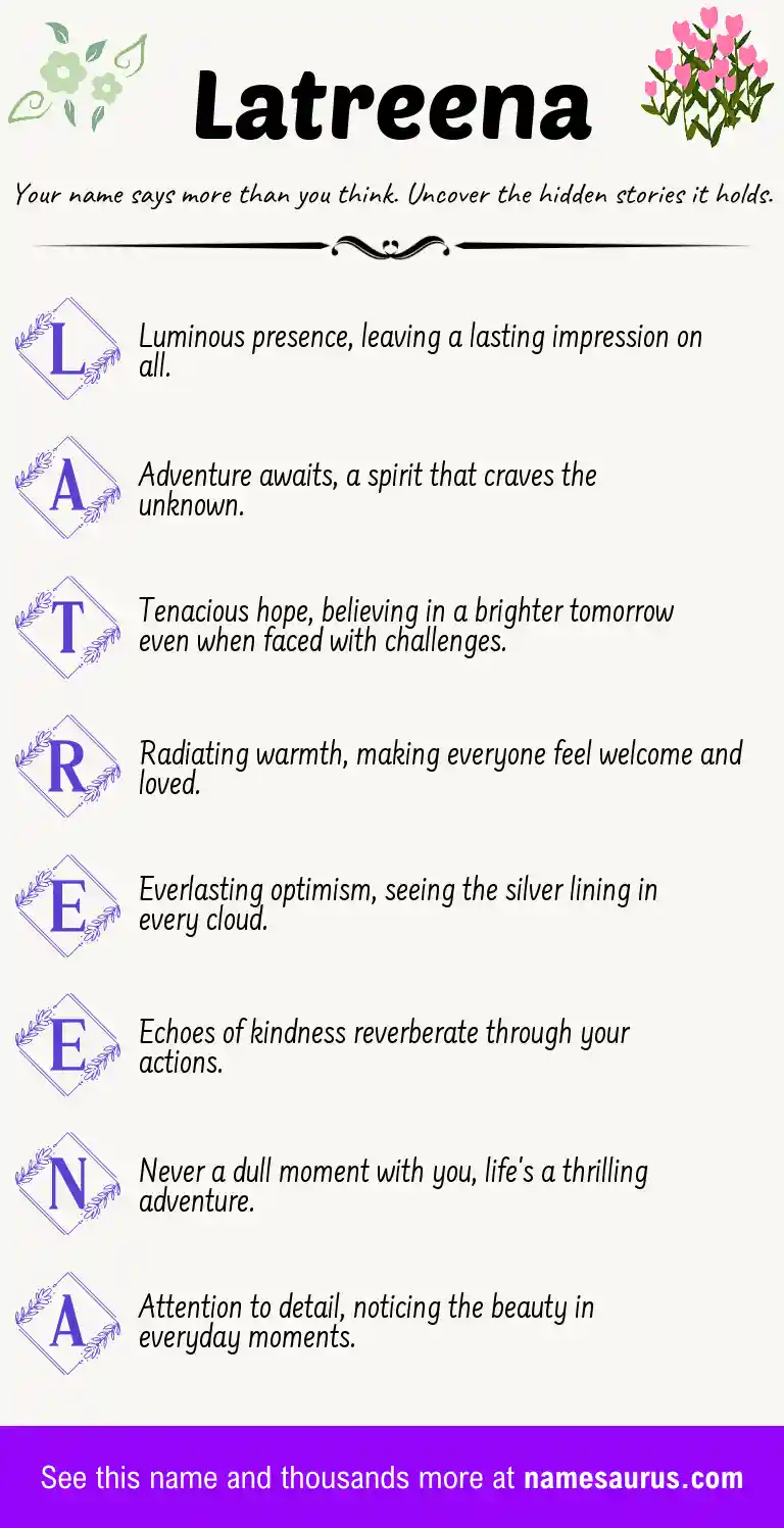Acrostic poem about Latreena.