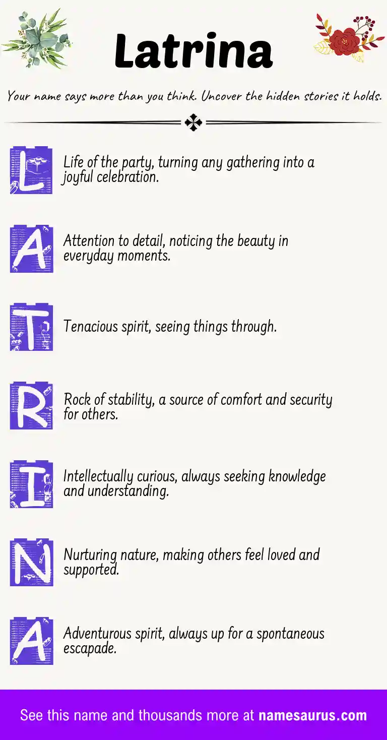 Acrostic poem about Latrina.