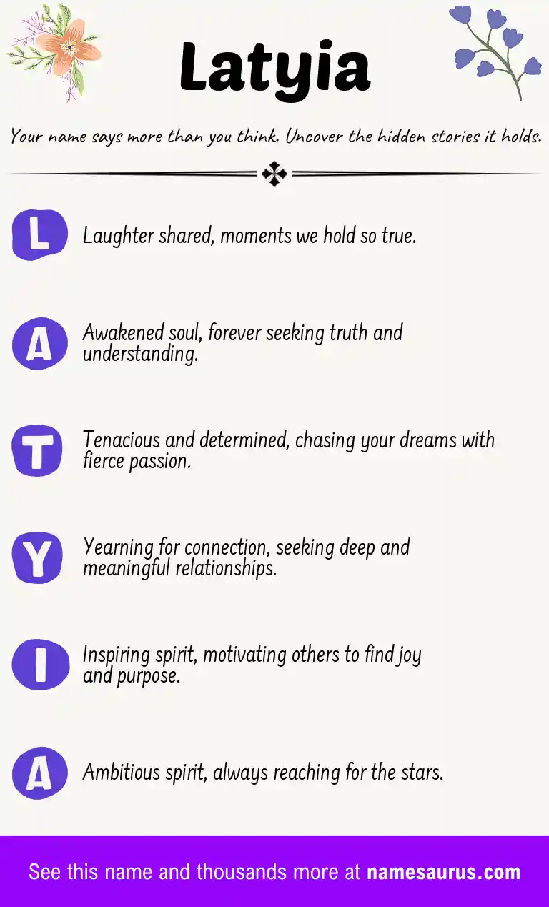 Acrostic poem about Latyia.
