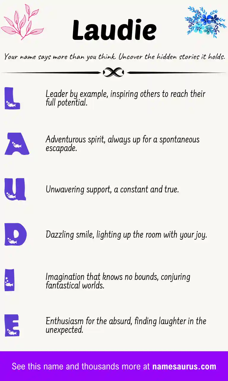 Acrostic poem about Laudie.