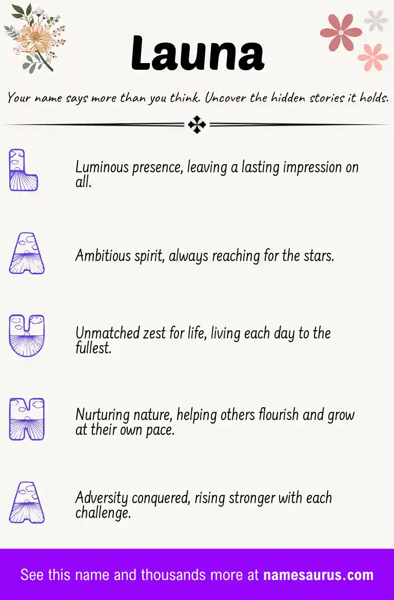 Acrostic poem about Launa.