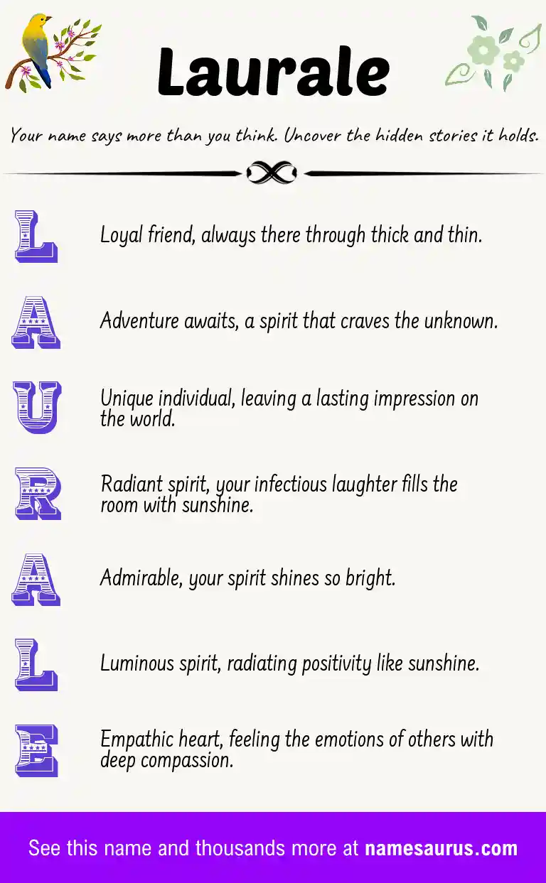 Acrostic poem about Laurale.